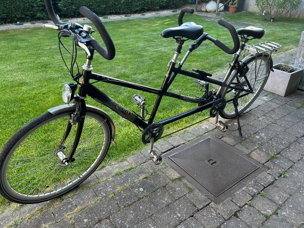 Tandem, Fietsen en Brommers, Fietsen | Tandems, Ophalen, Velgrem, Zo goed als nieuw, 51 tot 55 cm