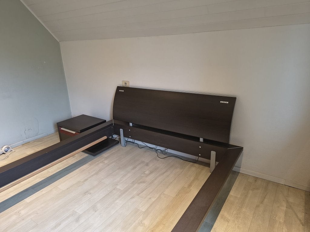bed, Ophalen, Bruin, Tweepersoons, Zo goed als nieuw