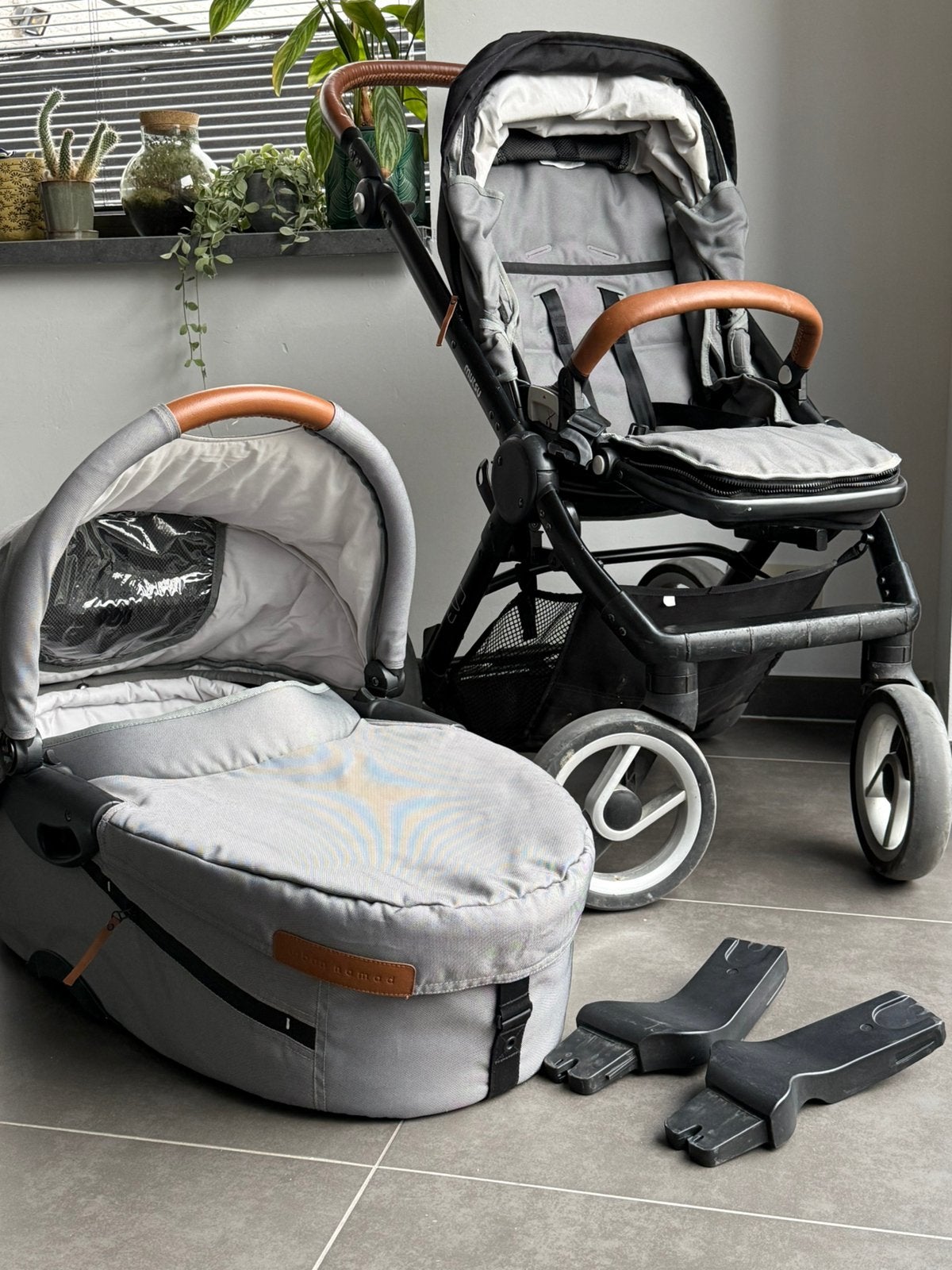 Evo Mutsy kinderwagen met zitje en wieg, Gebruikt, Met reiswieg, Mutsy, Ophalen