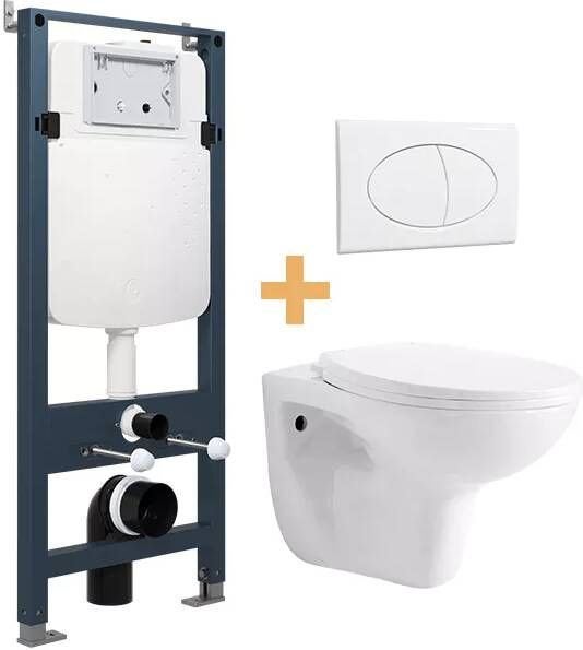 hangtoilet Linie Lina volledig compleet en nieuw, Doe-het-zelf en Bouw, Buizen en Afvoer, Nieuw, Overige materialen, Ophalen