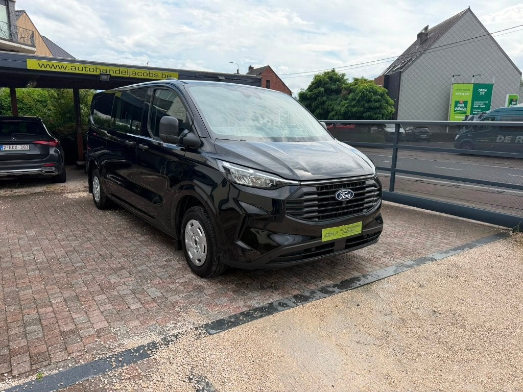 FORD TRANSIT CUSTOM * AUT * L2 * DUB CAB * CAMERA * GPS *, Dealer onderhouden, Stof, 4 cilinders, 2500 kg