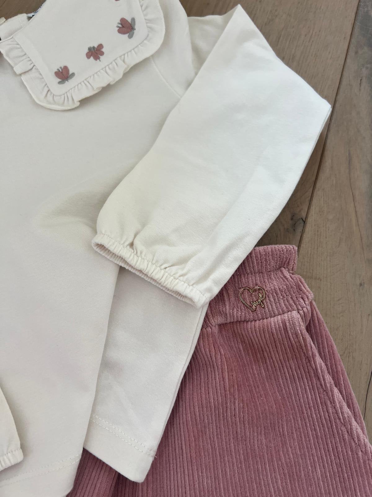 Tshirt bloes en broek fluweel Mayoral, Kinderen en Baby's, Ophalen, Zo goed als nieuw, Meisje, Setje