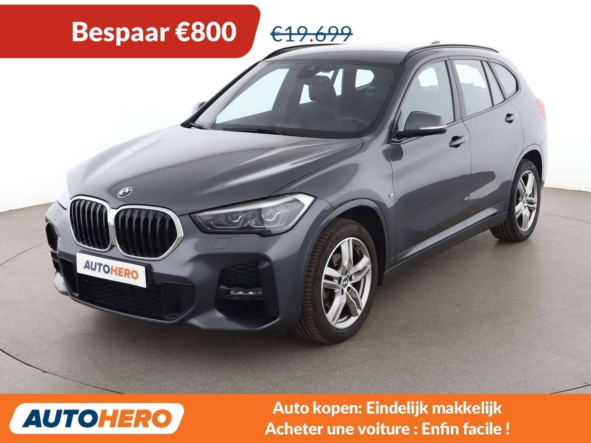 BMW X1 sDrive 18i M Sport (année de construction 2019), Autos, X1, Argent ou Gris, Achat, Euro 6