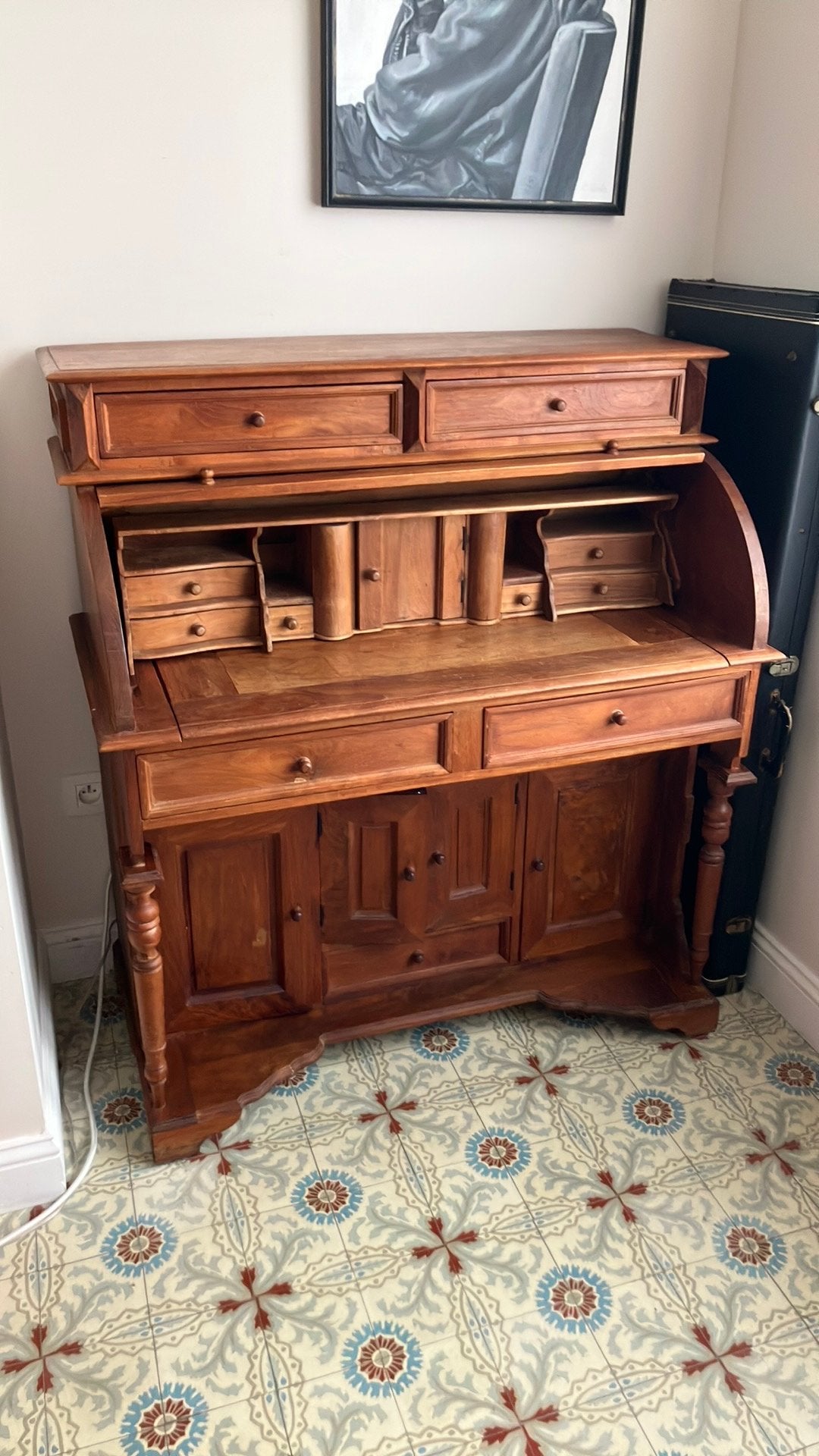 Teak secretaire, Ophalen, Gebruikt