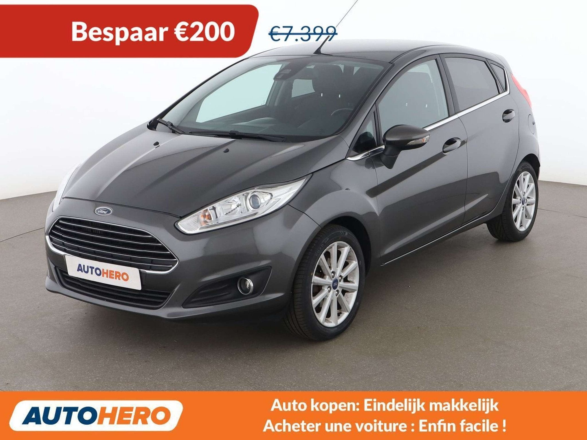 Ford Fiesta 1.0 EcoBoost Titanium (bj 2016), Auto's, Ford, Voorwielaandrijving, Euro 5, Stof, Gebruikt