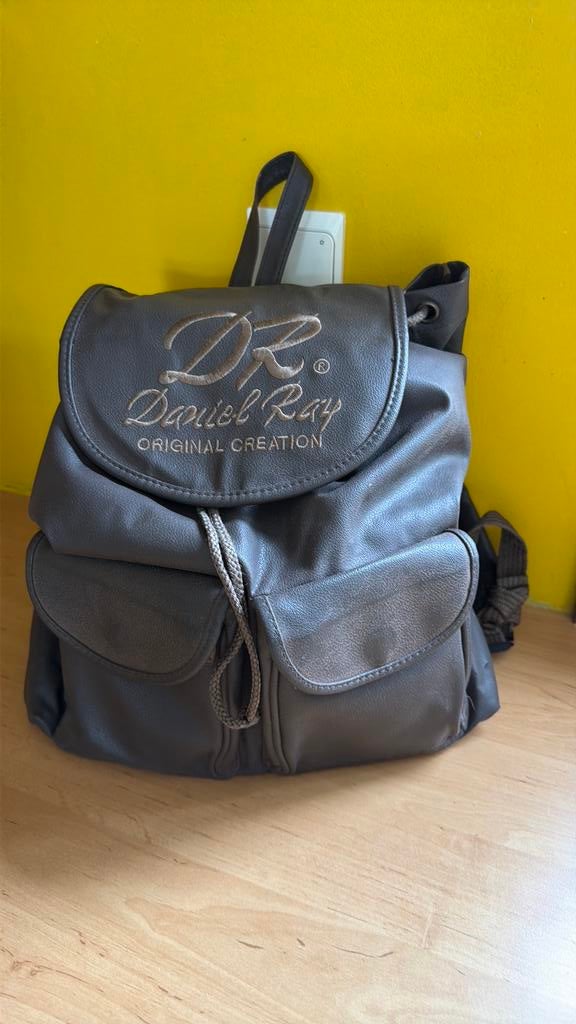 Daniel Ray vintage bruine leren rugzak, Ophalen of Verzenden, Zo goed als nieuw