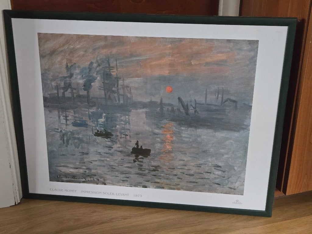 Cadre bois affiche reproduction Monet, Maison & Meubles, Accessoires pour la Maison | Cadres, Avec image, Enlèvement, Autres couleurs