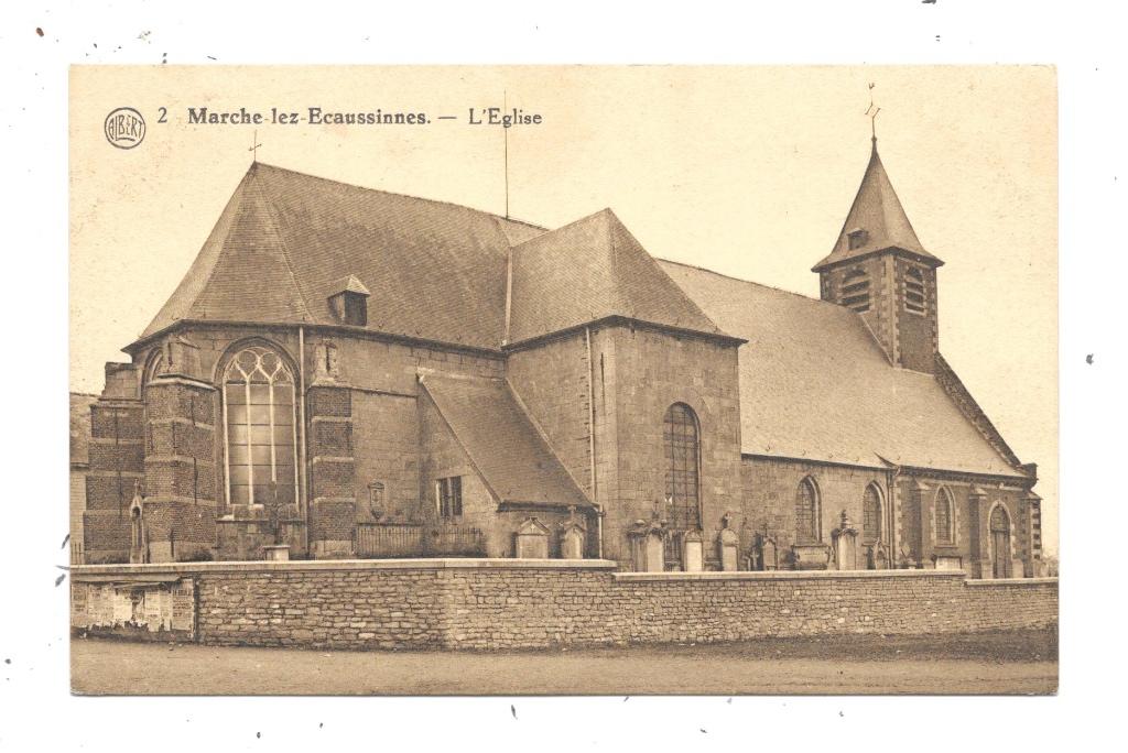 Marche-lez-Ecaussinnes NA6: L'Eglise, Collections, Envoi, 1920 à 1940, Non affranchie, Hainaut