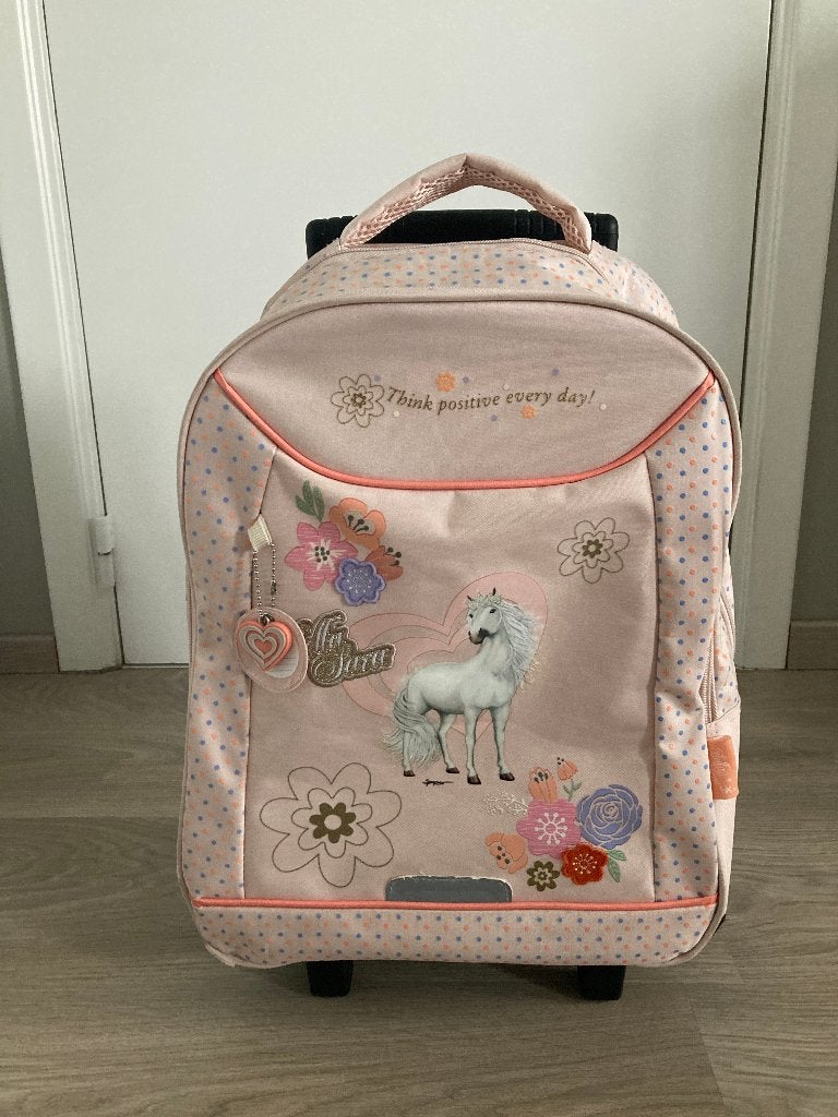 Bella Sara boekentas op wielen, 30 tot 40 cm, 40 tot 50 cm, Ophalen of Verzenden, Zo goed als nieuw