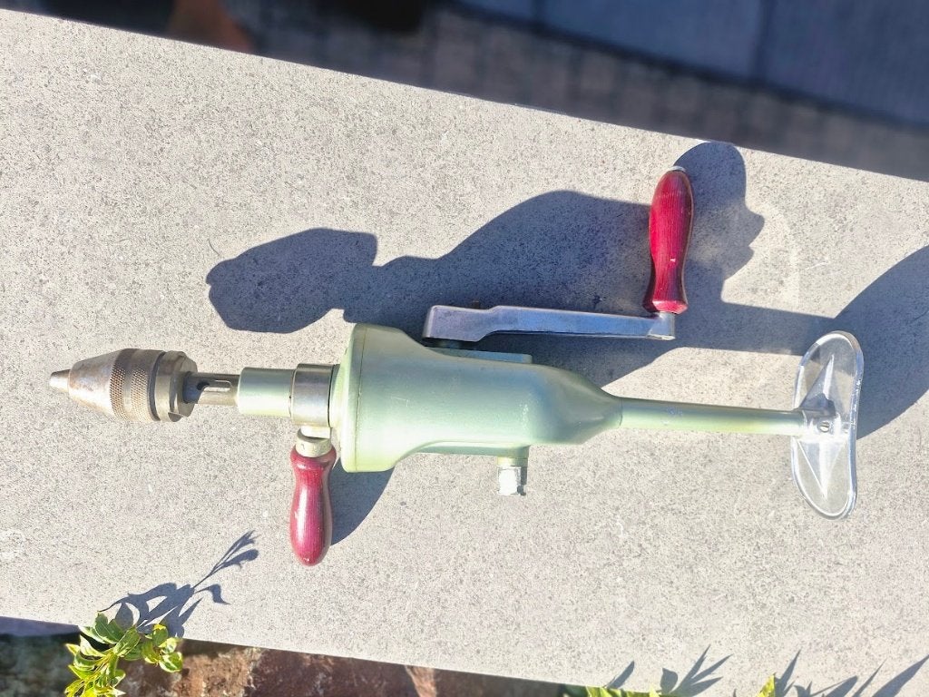Hand boor machine manueel, Ophalen of Verzenden, Zo goed als nieuw