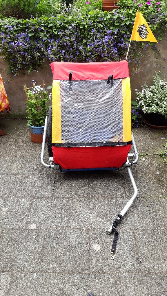 Fietskar voor kinderen (en), Fietsen en Brommers, Ophalen, Gebruikt, Kinderkar, Opvouwbaar