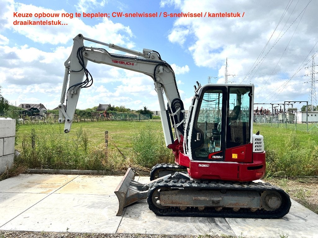Takeuchi TB280FR, Zakelijke goederen, Machines en Bouw | Kranen en Graafmachines, Ophalen, Graafmachine