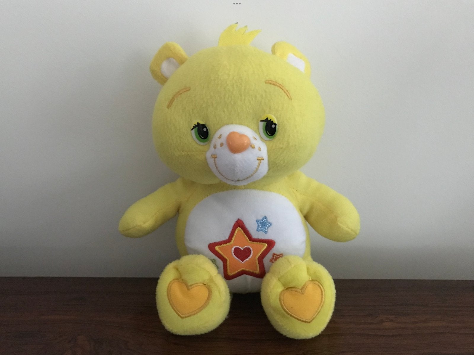 Retro Care Bears troetelbeer troetel beer geel star ster, Ophalen of Verzenden