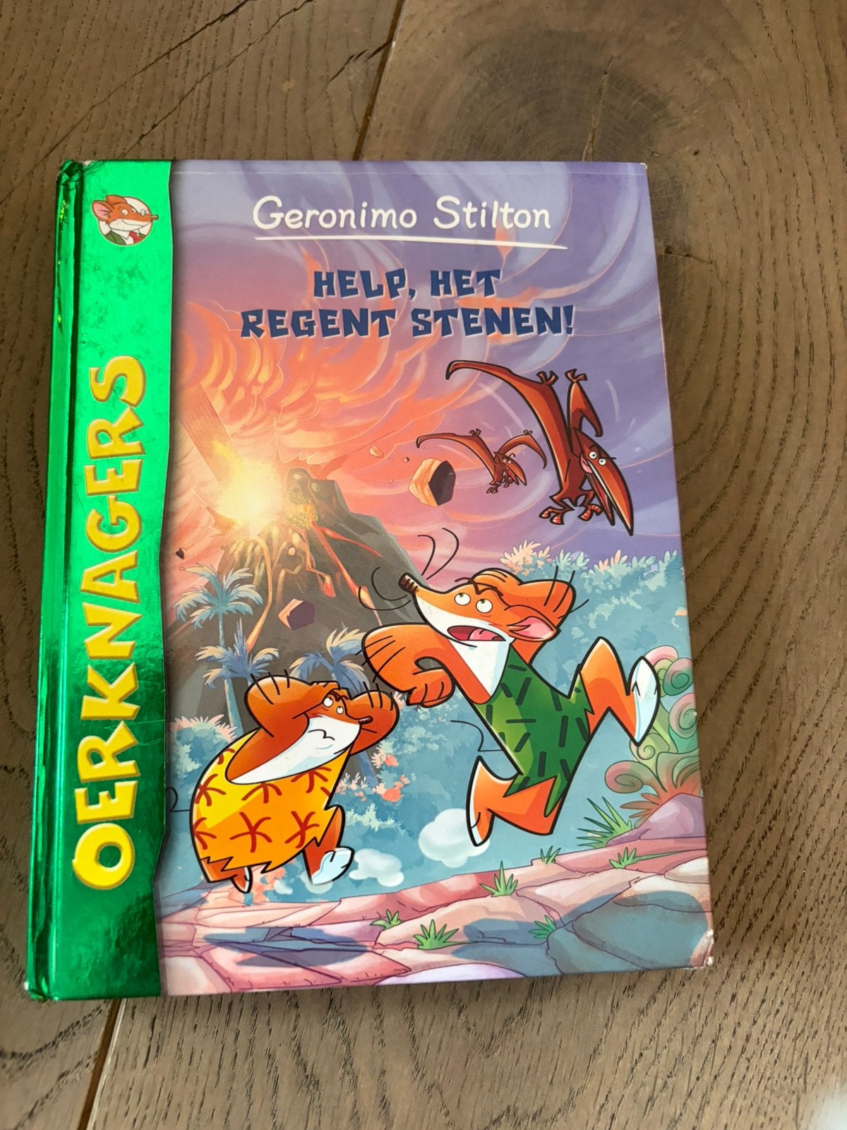 Geronimo Stilton - Oerknagers - 2 - Help, het regent stenen!, Ophalen of Verzenden, Gelezen, Fictie algemeen