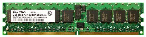 2GB 1Rx4 PC2-5300P DDR2-667 ECC, Elpida / HP