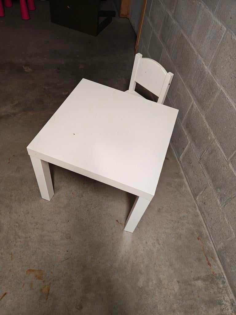 Tables basses IKEA avec sa chaise enfants, blanc, Enlèvement ou Envoi, Utilisé, Table(s) et Chaise(s)
