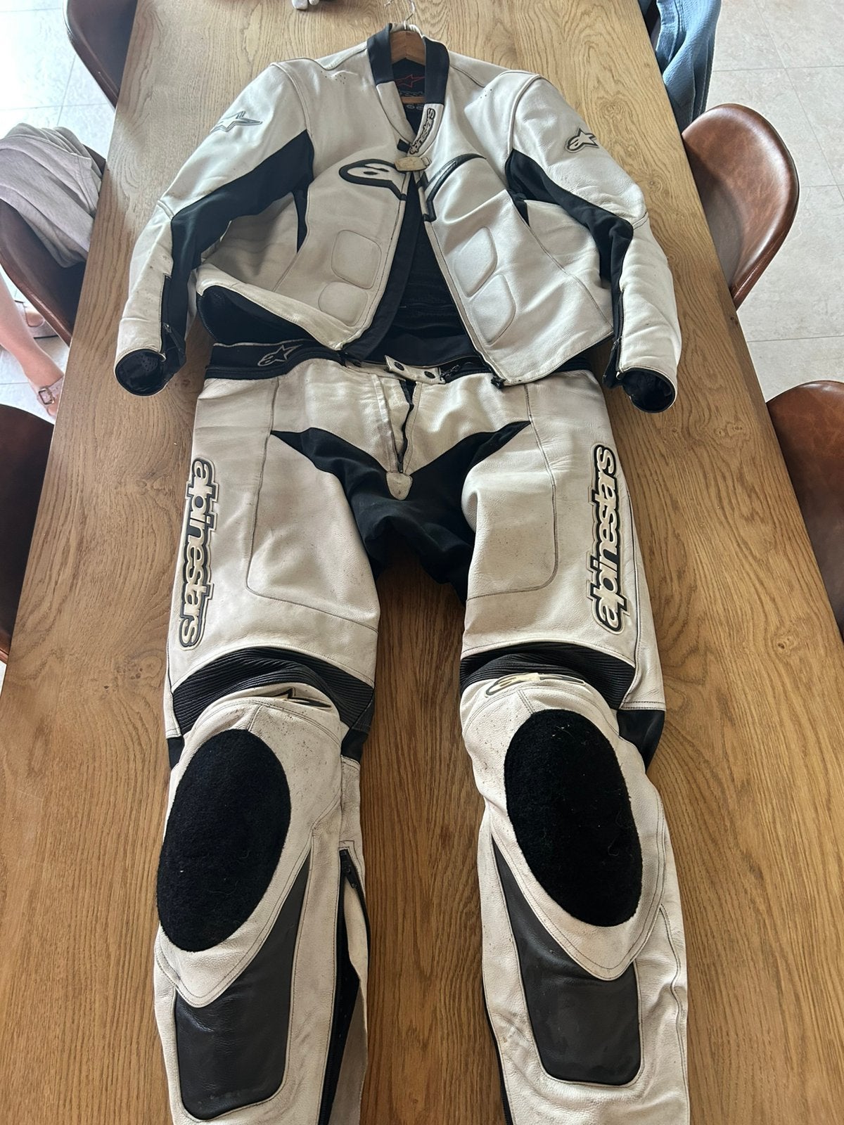 Alpinestars 2-delig lederen motorpak, Motoren, Ophalen