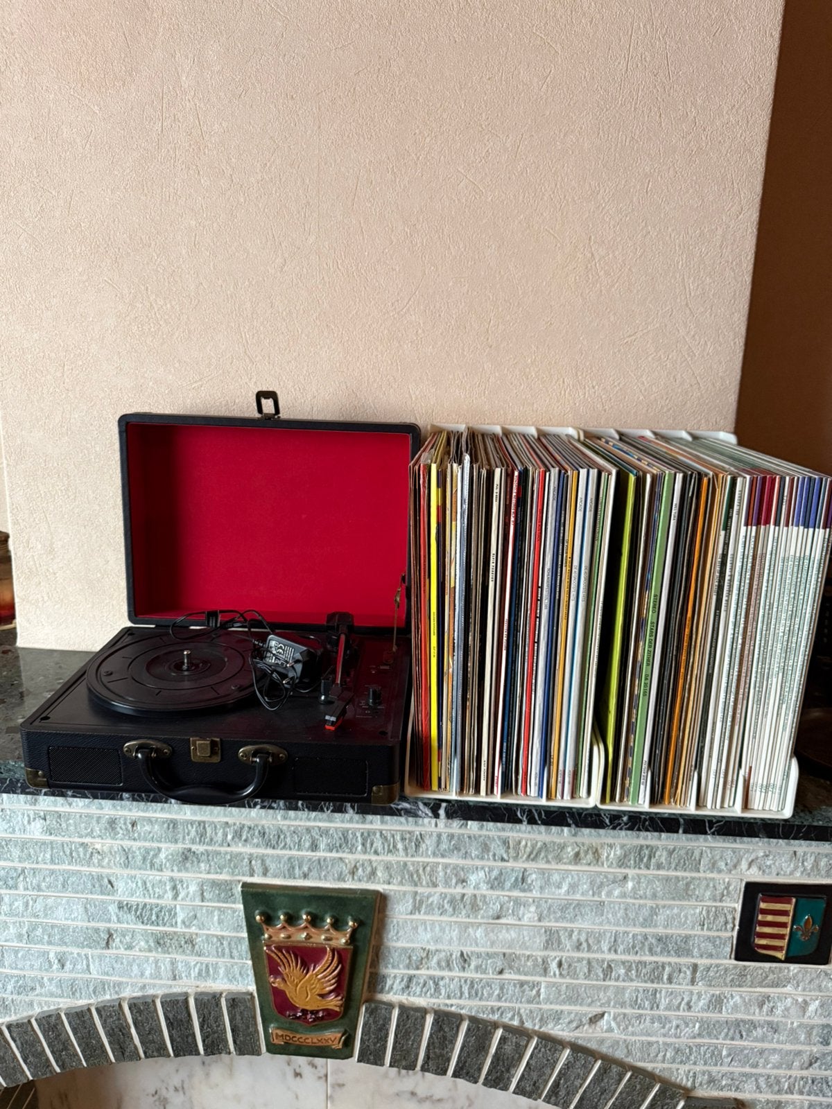 Platenspeler met veel platen, Cd's en Dvd's, Vinyl | Klassiek, Ophalen, Zo goed als nieuw