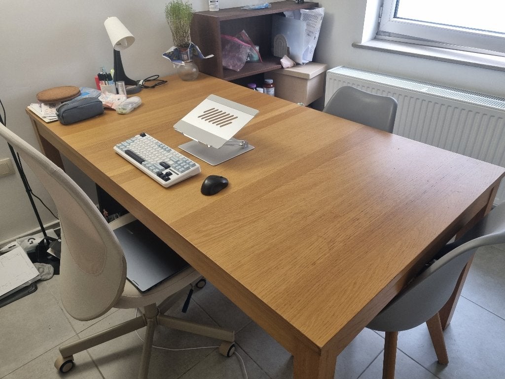 Grote IKEA BJURSTA tafel/bureau, Ophalen of Verzenden, Gebruikt, IKEA
