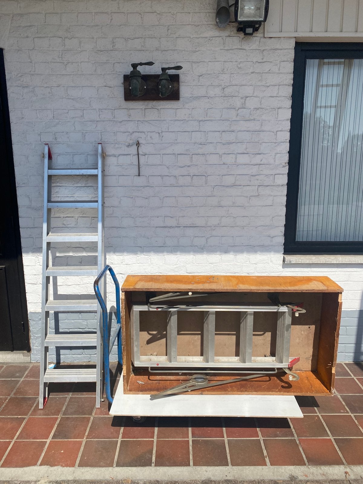 Zoldertrap met 2 aluminium ladders, Enlèvement, Comme neuf, 2 à 4 mètres