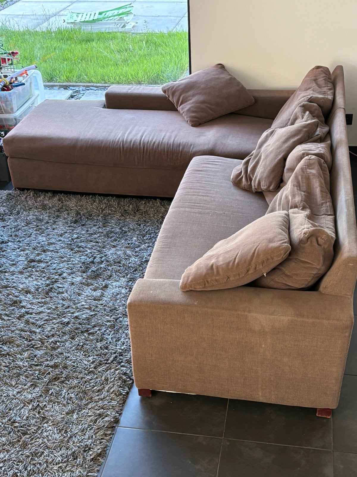 Zetel / zithoek - gratis af te halen in Zottegem, Ophalen, Gebruikt, Stof