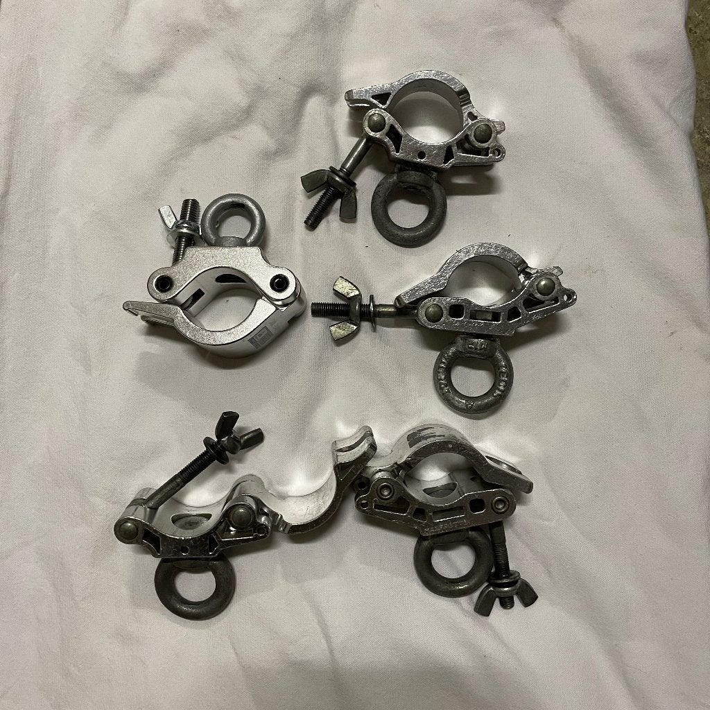 Set van 5 klemmen met ring — Manfrotto, Audio, Tv en Foto, Fotografie | Statieven en Balhoofden, Ophalen, Gebruikt, Manfrotto