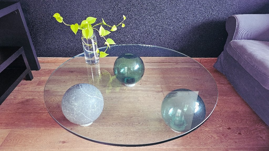 Unieke salontafel, Huis en Inrichting, Ophalen, Gebruikt, 100 tot 150 cm, Rond