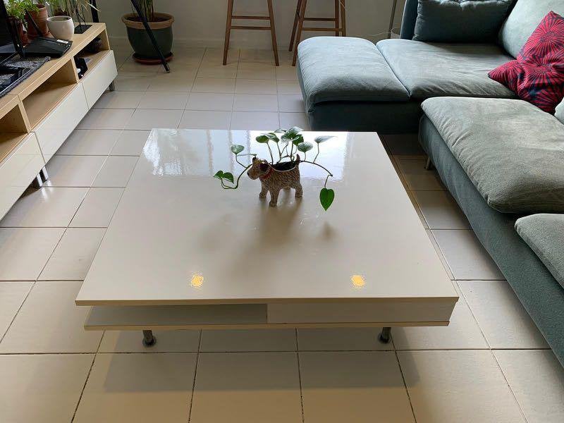 Table de salon blanche iKEA TOFTERYD, Huis en Inrichting, Ophalen, Zo goed als nieuw