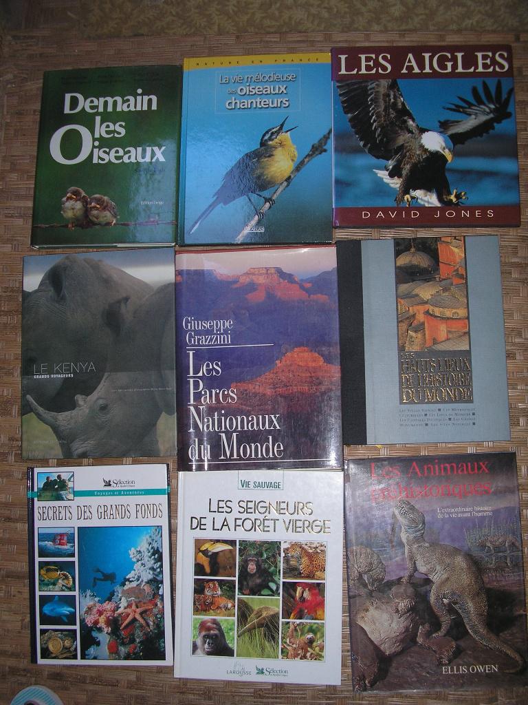 Lot 9 beaux livres grand format "Sciences et Nature", Livres, Enlèvement, Utilisé, Oiseaux