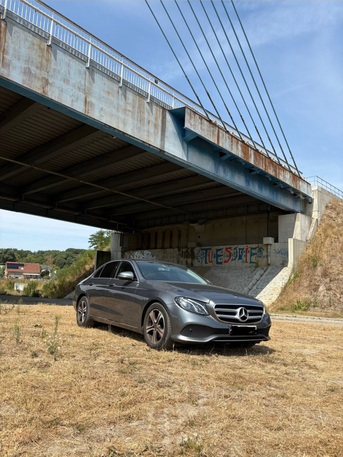 Mercedes E200D, Leder, Diesel, Grijs, Particulier