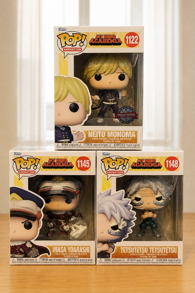 Lot 3 Funko POP My Hero Academia Neito Inasa Tetsutetsu, Enlèvement ou Envoi, Neuf, Fantasy