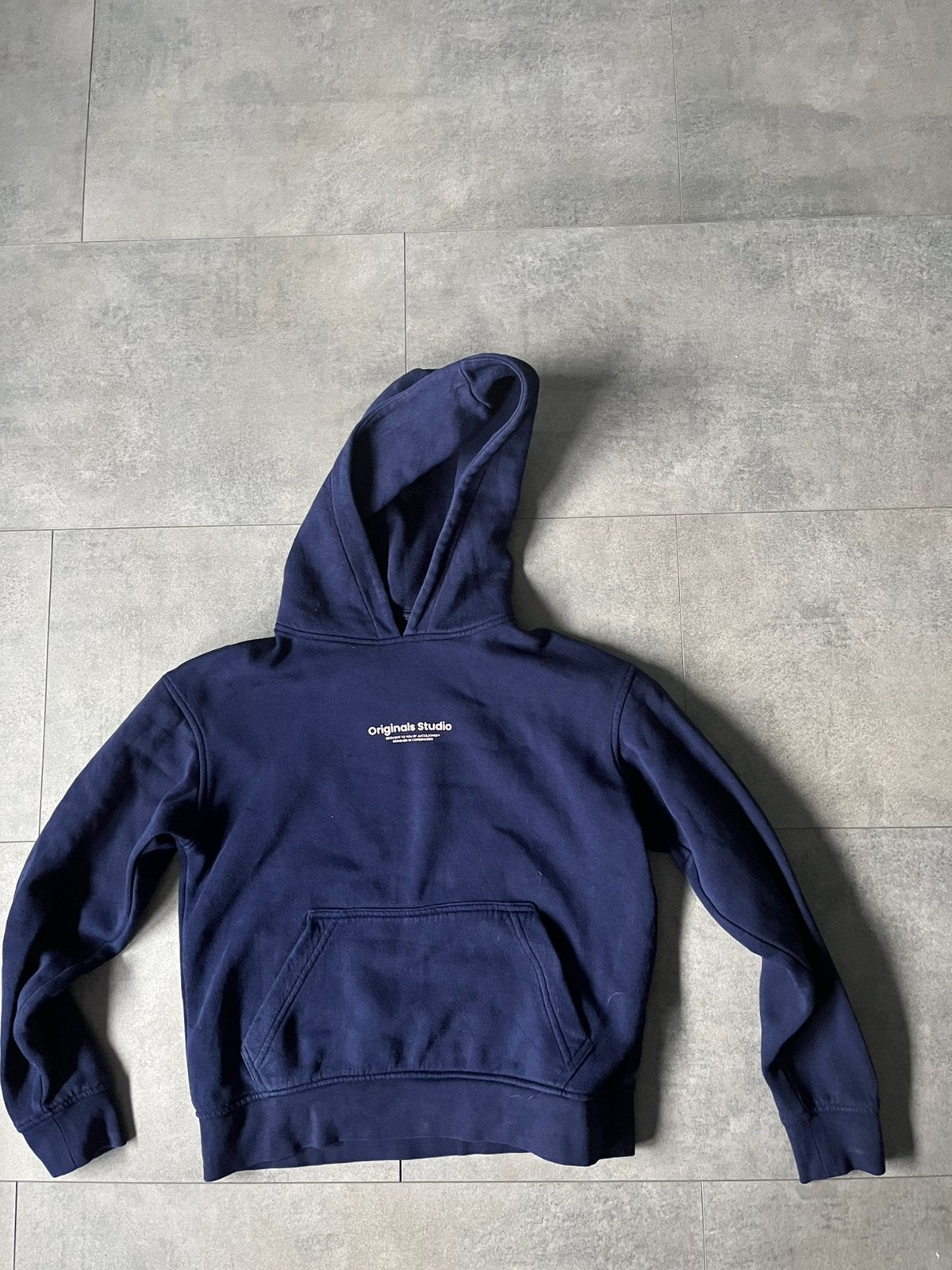 Blauwe hoodie 12 jaar, Kinderen en Baby's, Kinderkleding | Maat 152, Ophalen of Verzenden, Gebruikt, Jongen, Trui of Vest