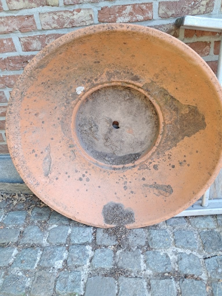 Grote ronde schaal in terracotta, Enlèvement