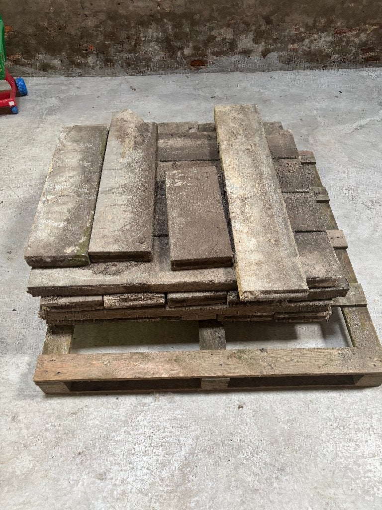 Gratis betonboordstenen, Tuin en Terras, Ophalen, Gebruikt, 100 tot 200 cm, Minder dan 25 cm