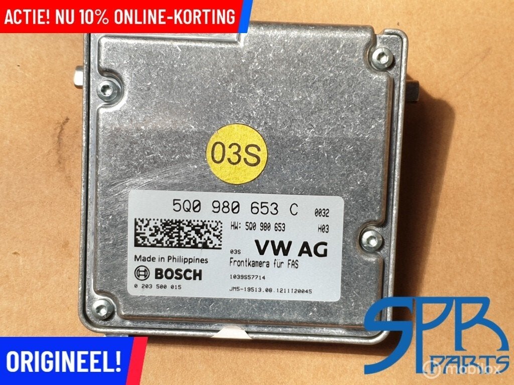 5Q0980653C Frontcamera Camera voorruit Golf 7 Audi A3 Leon, Autos : Pièces & Accessoires, Électronique & Câbles, Audi, Utilisé