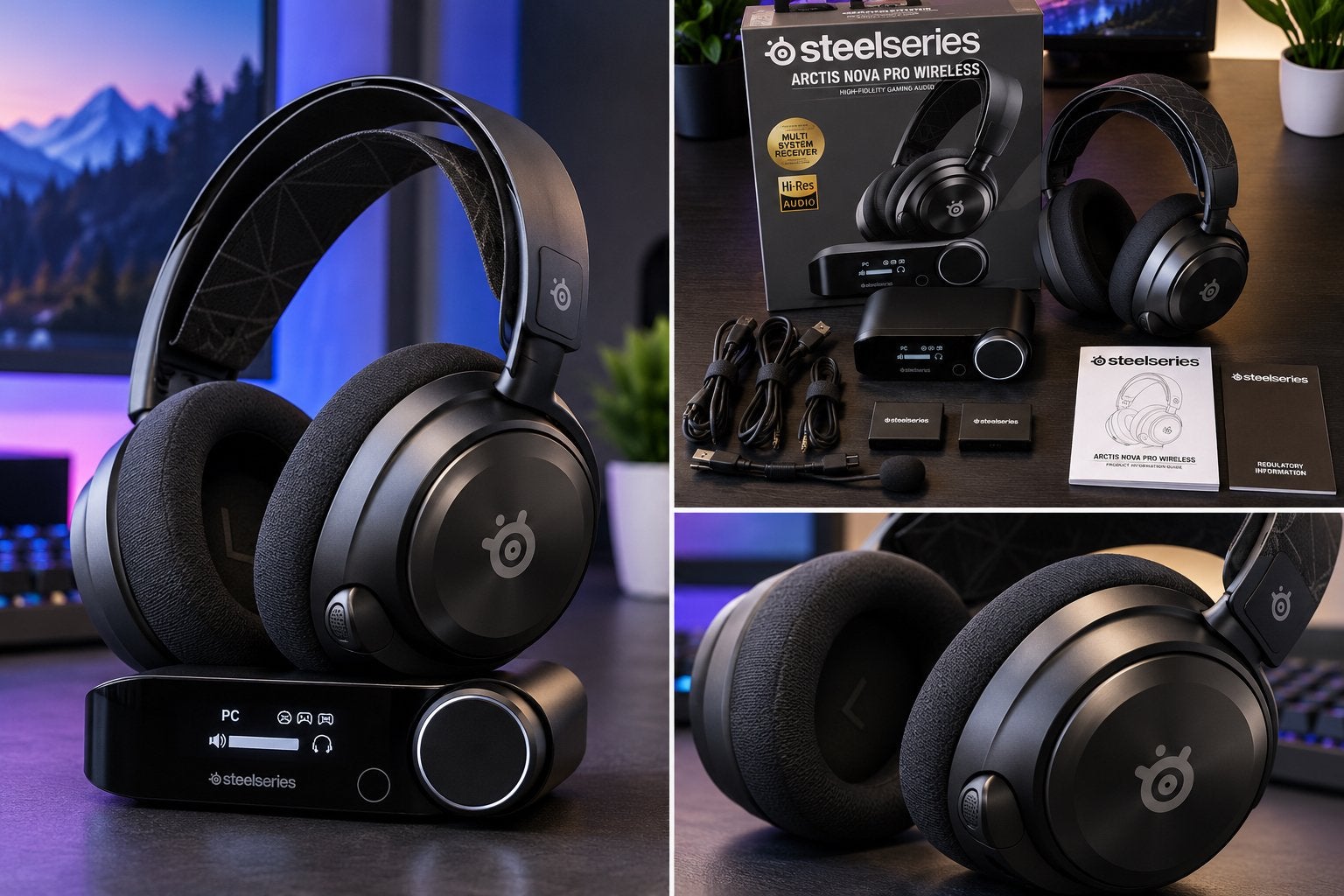 Steelseries Arctis Nova Pro Wireless, Gaming, Enlèvement ou Envoi, Sans fil, Noir