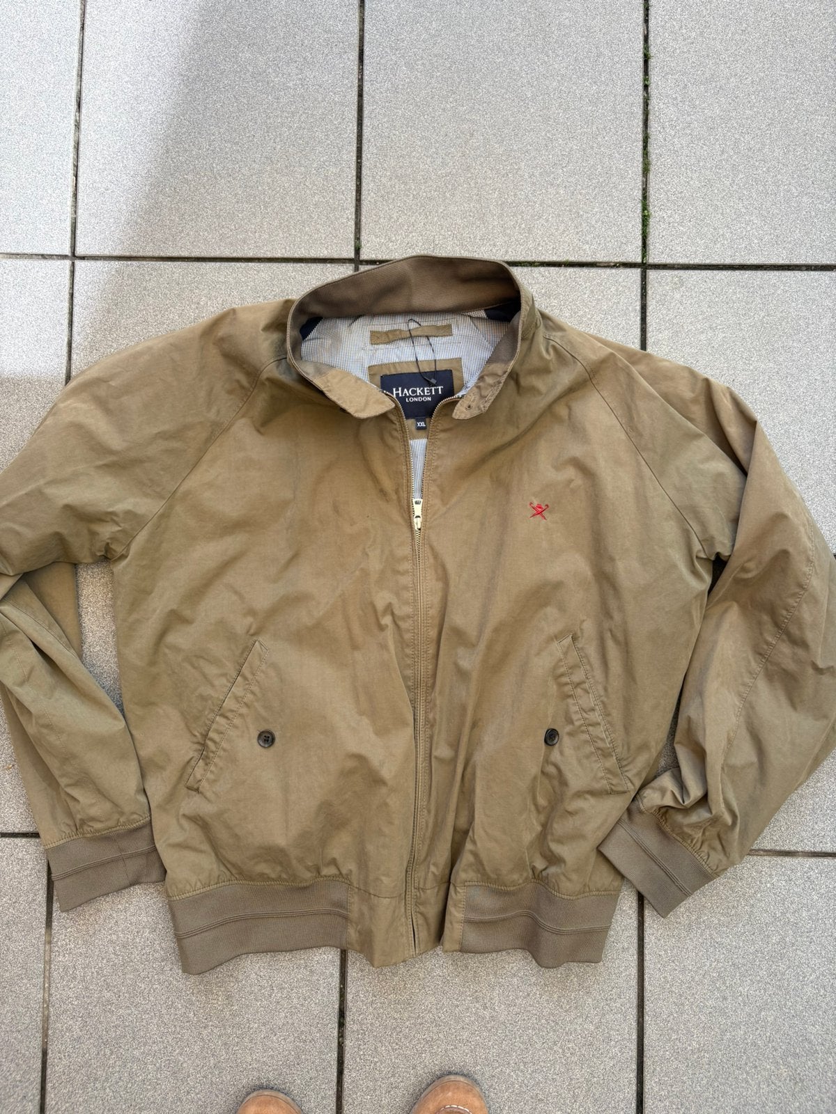 HACKETT kaki Harrington jas (XXL), Kleding | Heren, Jassen | Zomer, Ophalen of Verzenden, Zo goed als nieuw
