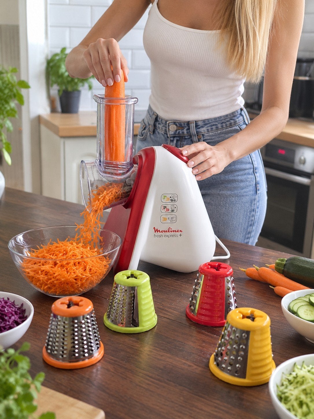 Moulinex Fresh Express+ - Coupe Légumes, Electroménager, Enlèvement ou Envoi, Comme neuf, Électrique
