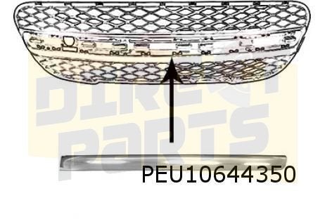 Peugeot 107 (2/09-2/12) lijst links op voorbumpergrille (chr, Neuf, -, -, Avant