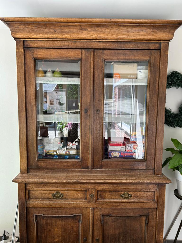 Louis philippe kast, Ophalen, 200 cm of meer, Overige houtsoorten, 50 tot 75 cm