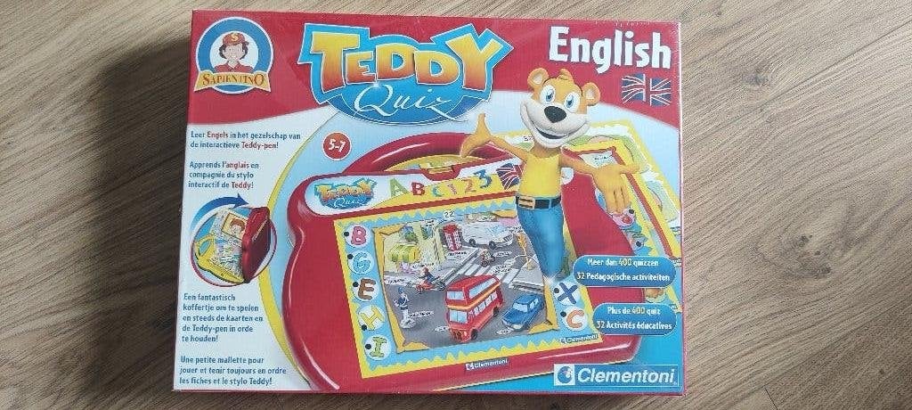 TEddy Quiz English - jeu de société, 1 ou 2 joueurs, Enlèvement, Neuf, Clementoni