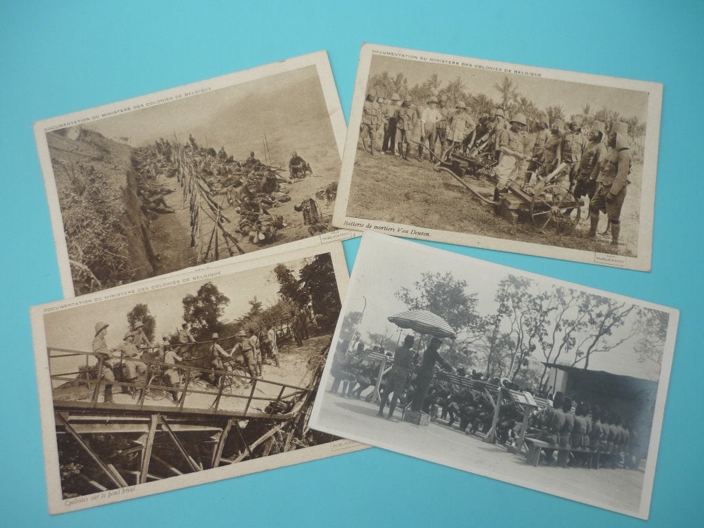 WW2 - Force publique du Congo - 4 cartes postales, Collections, Envoi