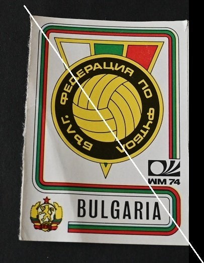 Panini München 74 / Embleem Bulgaria, Verzenden, Zo goed als nieuw, Poster, Plaatje of Sticker