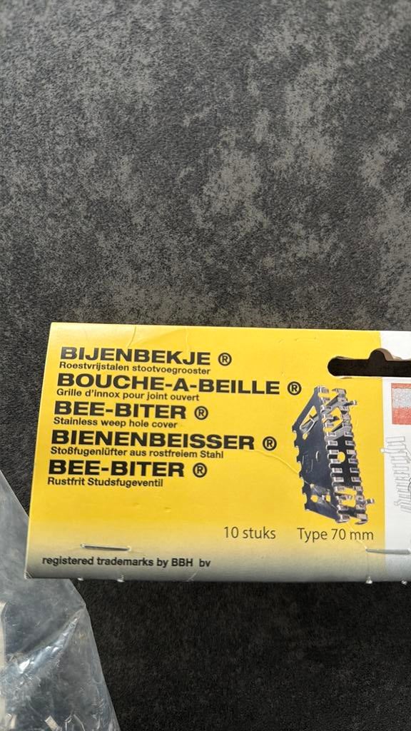 Bijenbekje voor in de stootvoeg 70mm, Enlèvement, Comme neuf