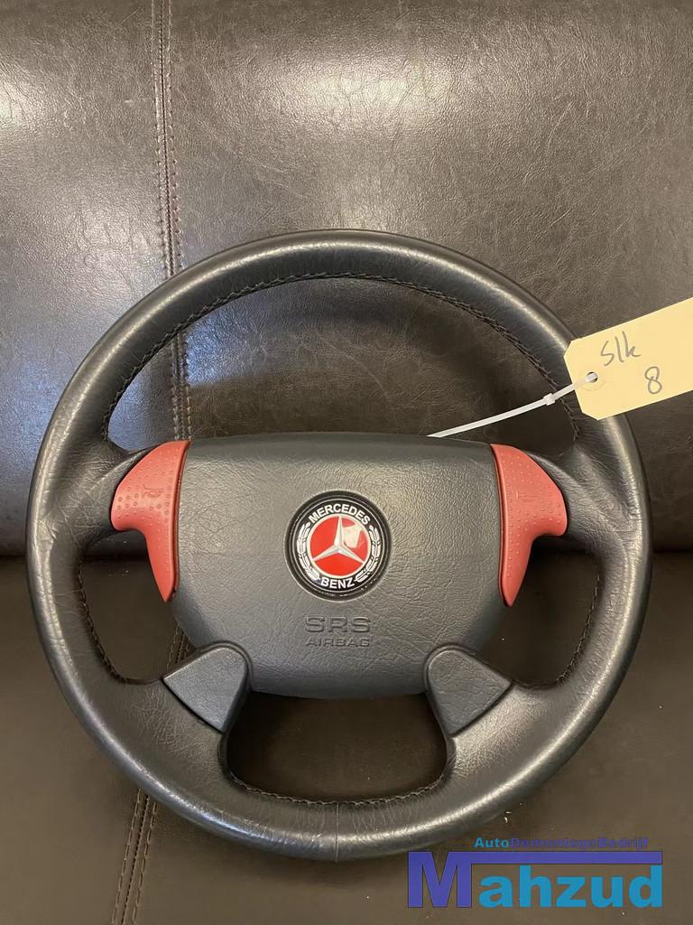 MERCEDES SLK CLK Zwart rood stuurwiel stuur met airbag leer, Autos : Pièces & Accessoires, Commande, Mercedes-Benz, Utilisé