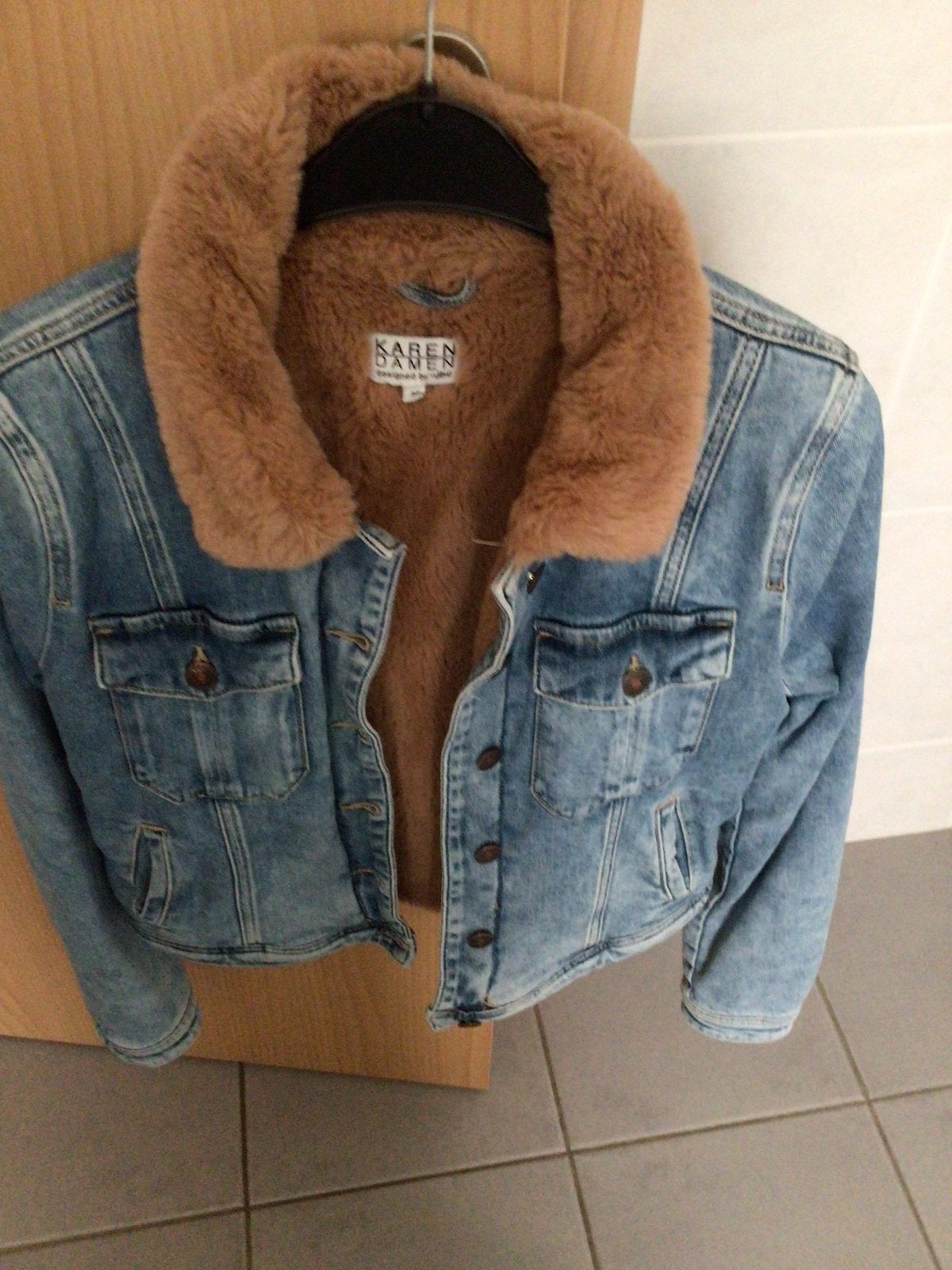 Gevoerde jeansvest maat 38, Ophalen, Zo goed als nieuw, Maat 38/40 (M)