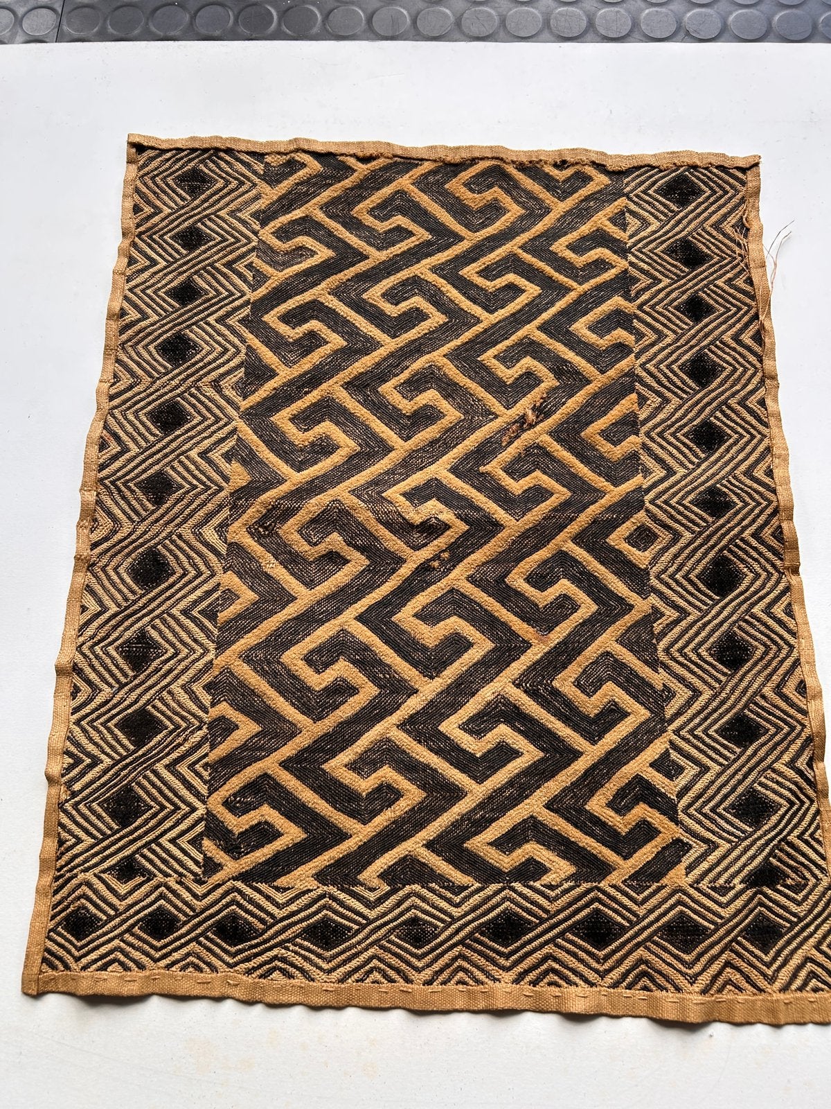 Authentieke Kuba-doek # 1 uit DR Congo, Textiel, Afrika, Handgemaakt, Ophalen