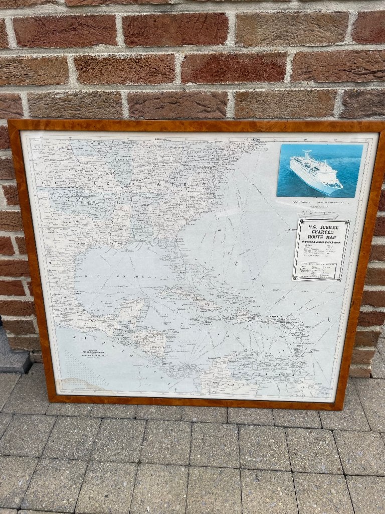 Landkaart  met route map, Livres, Atlas & Cartes géographiques, Autres régions, Enlèvement, Utilisé, Carte géographique