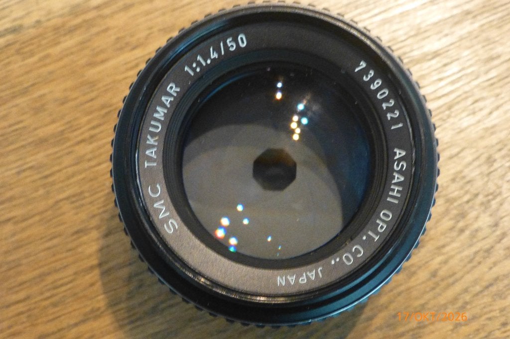 asahi pentax Takumar 50 mm F1.4, Ophalen of Verzenden, Zo goed als nieuw, Spiegelreflex, Pentax