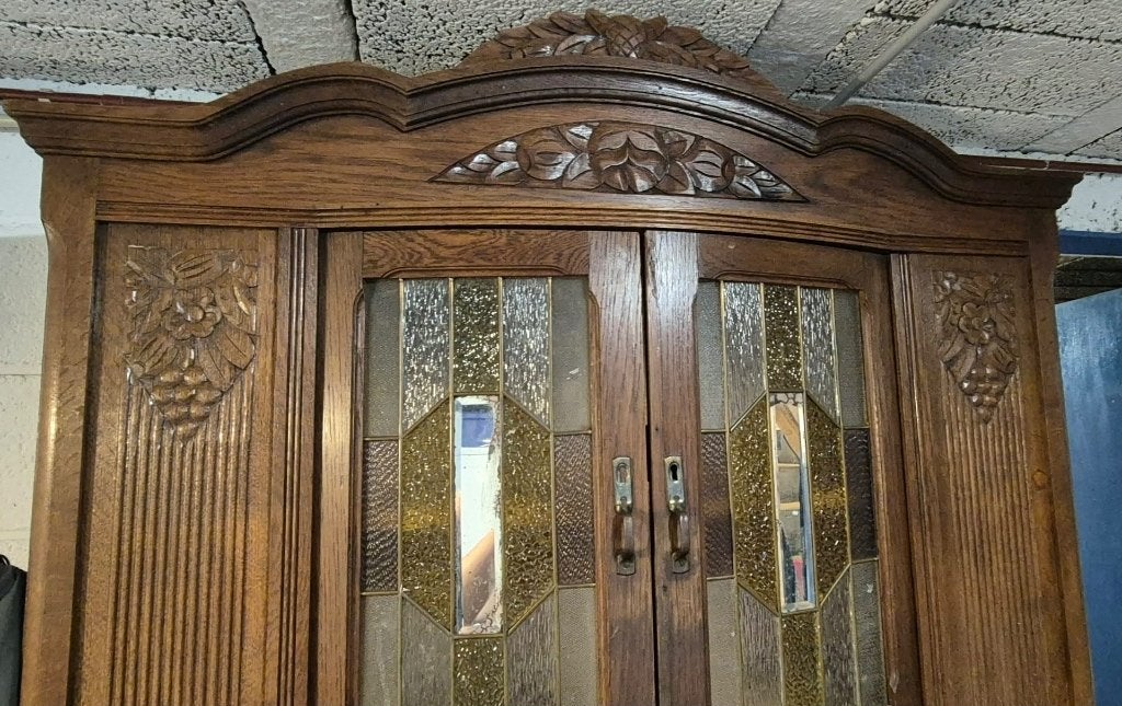 Meuble ancien 2corps en chêne, Enlèvement